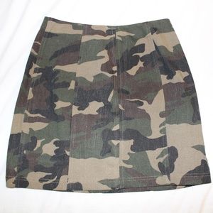 Denim Camo Skirt